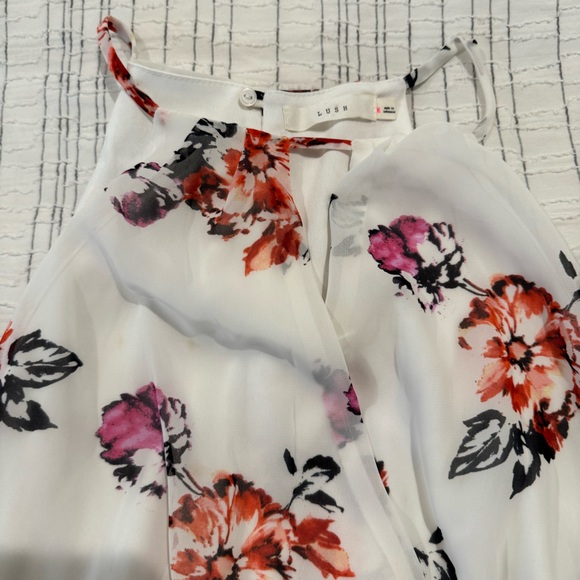 Lush Floral White Romper - Picture 2 of 5